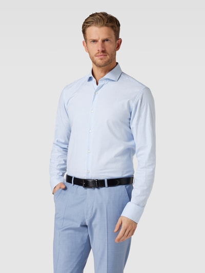 BOSS Modern Fit Regular Fit Business-Hemd mit Haifischkragen Modell 'Joe' Hellblau 4