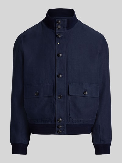 Polo Ralph Lauren Bluzon o kroju regular fit z czystego lnu z naszywanymi kieszeniami Ciemnoniebieski 2