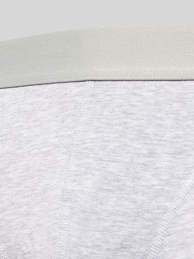 Produktfoto, Trunks aus Viskose-Baumwoll-Mix Modell 'GABRIEL' im 3er-Pack von JACK & JONES, hellgraue Textur, elastischer Label-Bund, körpernahe Passform