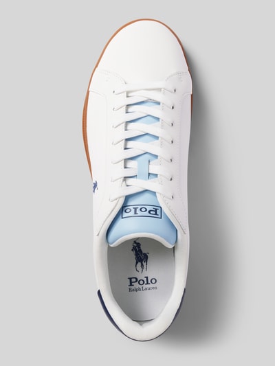 Polo Ralph Lauren Ledersneaker mit Logo-Stitching Weiss 3