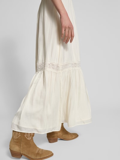 Gina Tricot Maxirock mit Spitzenbesatz Ecru 3