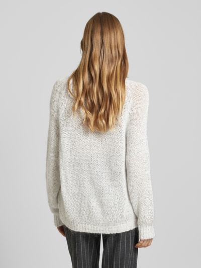 MAX&Co. Strickpullover mit Rundhalsausschnitt Modell 'PARIDE' Hellgrau 5