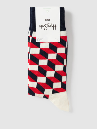 Happy Socks Sokken met all-over motief, model 'FILLED OPTIC' Rood - 3