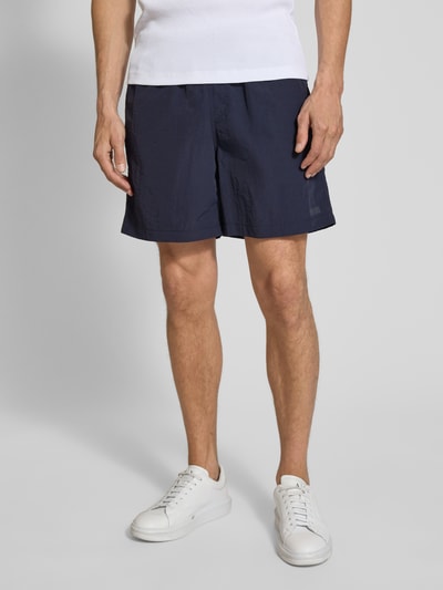 WOODBIRD Korte regular fit broek met riem, model 'Choi' Marineblauw - 4