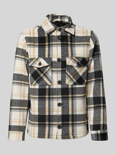 MCNEAL Regular Fit Hemdjacke mit Kentkragen Beige 2