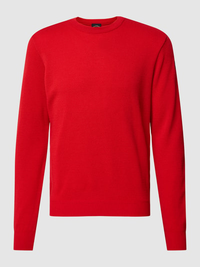 Paul & Shark Gebreide pullover met labelpatch Rood - 2