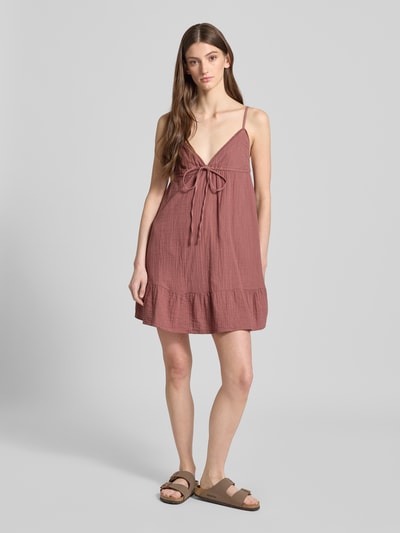 Only Ausgestelltes Freizeitkleid aus reiner Baumwolle Modell 'BLAKE' Mauve 1