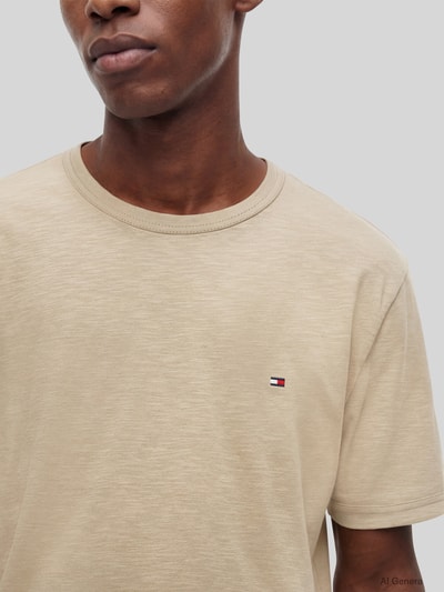 Tommy Hilfiger Regular Fit T-Shirt aus reiner Baumwolle Beige 3