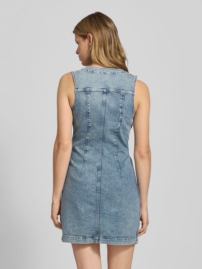 Tommy Jeans Figurbetontes Jeanskleid aus Baumwoll-Mix Hellblau 5