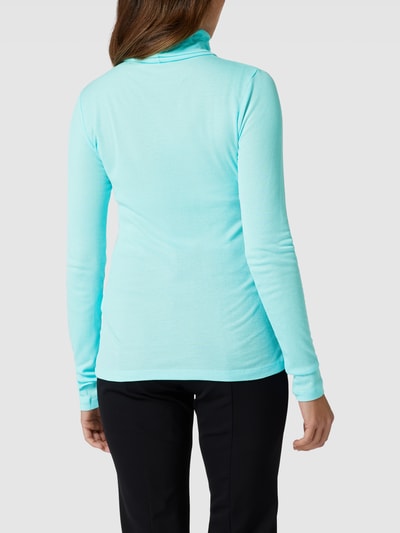 mbyM Shirt met lange mouwen en col, model 'Ina' Turquoise - 5