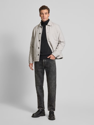 Jack & Jones Premium Regular Fit Hemdjacke mit Kentkragen Modell 'CARTER' Offwhite 1