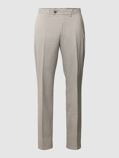 Christian Berg Men Stoffen broek met all-over motief Beige - 2