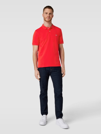 Gant Koszulka polo o kroju regular fit z wyhaftowanym logo model ‘SHIELD’ Czerwony 1