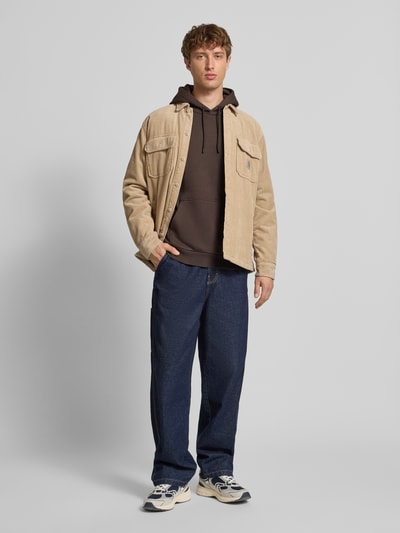 Only & Sons Regular Fit Hoodie aus Baumwoll-Mix Modell 'CERES' Schlamm 1