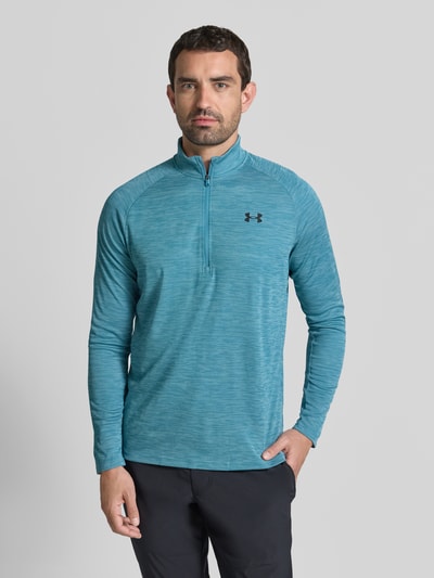 Under Armour Funktionsshirt mit Logo und Reißverschluss Petrol 4