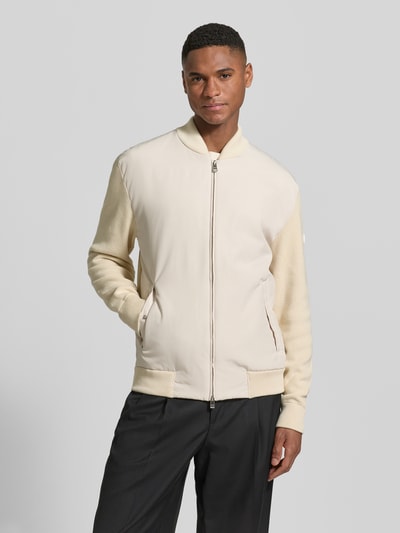 BOSS Regular Fit Strickjacke aus Baumwoll-Mix Modell 'C-UBAIO' Offwhite 4