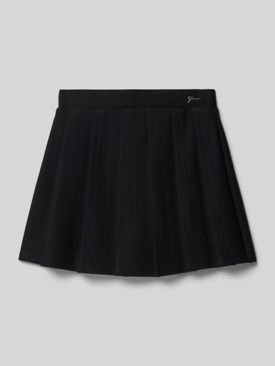 Guess Faltenrock aus Viskose-Mix mit Logo-Applikation Modell 'Milano' Black 1