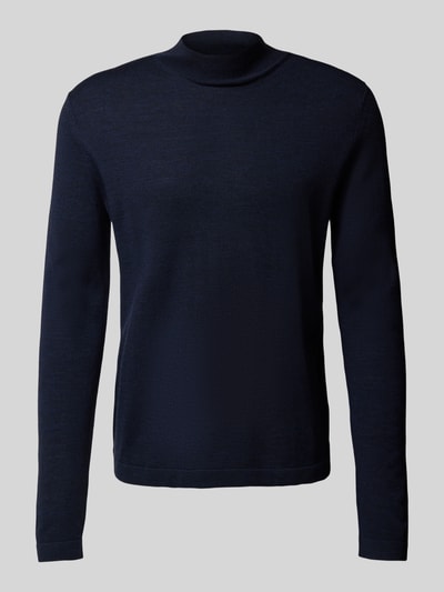 Tiger Of Sweden Gebreide pullover van merinowol met opstaande kraag, model 'Tern' Marineblauw - 2