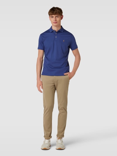 Polo Ralph Lauren Slim Fit Poloshirt mit Logo-Stitching Marine 1