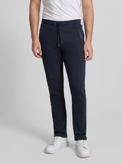 bugatti Sweatpants met elastische band, model 'Selanik' Marineblauw - 4