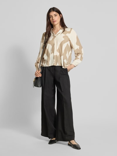 ZABAIONE Relaxed Fit Bluse mit Tunikakragen Modell 'Mi44llaa' Beige 1