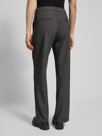 MAC Pantalon met persplooien, model 'Chiara' Antraciet - 5