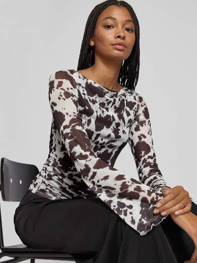 JJXX Longsleeve mit Rundhalsausschnitt Modell 'MINNA' Mittelbraun 3