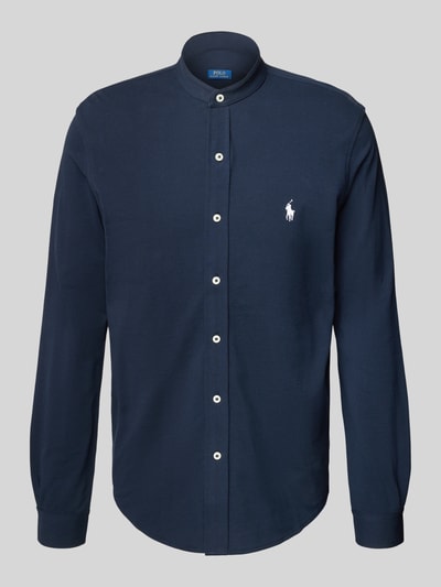 Polo Ralph Lauren Regular fit vrijetijdsoverhemd met labelstitching en opstaande kraag Marineblauw - 2