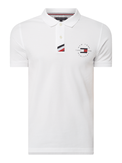 Tommy Hilfiger Slim Fit Poloshirt aus Bio-Baumwolle Weiss 2