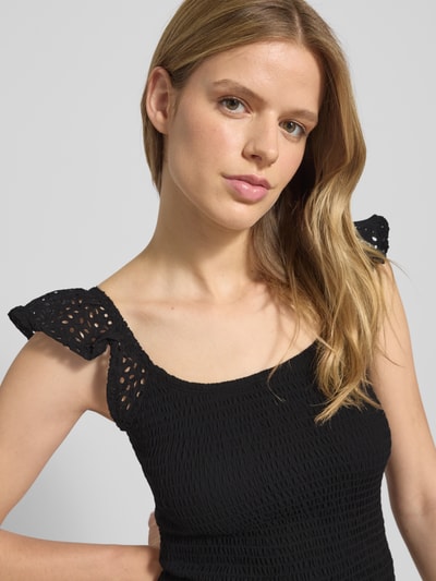 Only Top o kroju slim fit z czystej bawełny model ‘GWEN LIFE’ Czarny 3