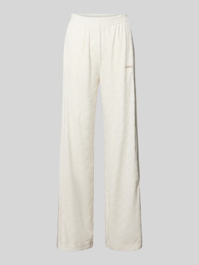 Guess Activewear Straight Fit Sweatpants mit Label-Stitching Modell 'KRISSY' Offwhite 1