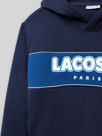 Lacoste Hoodie met logodetail Marineblauw - 2