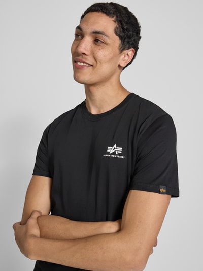 Alpha Industries T-Shirt mit Label-Print Weiss 3