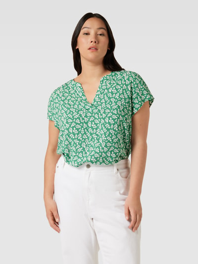 Tom Tailor Plus PLUS SIZE Blusenshirt aus Viskose mit floralem Muster Gruen 4