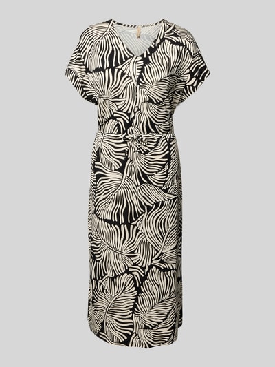 Soyaconcept Sukienka midi z wiązanym paskiem model ‘MARICA’ Czarny 2