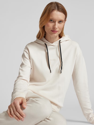 BOSS Hoodie mit Label-Print Modell 'STRIPE' Offwhite 3