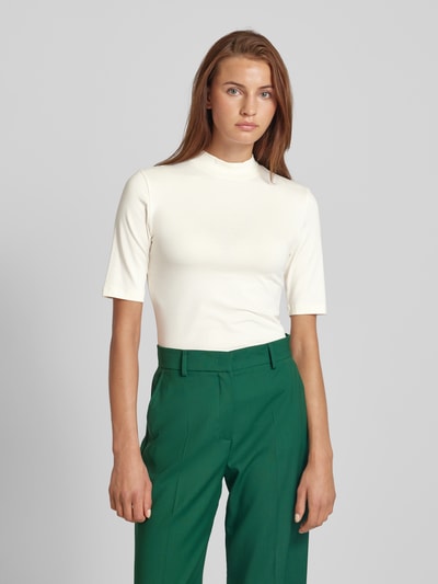 Calvin Klein Womenswear T-shirt z detalem z logo Złamany biały 4