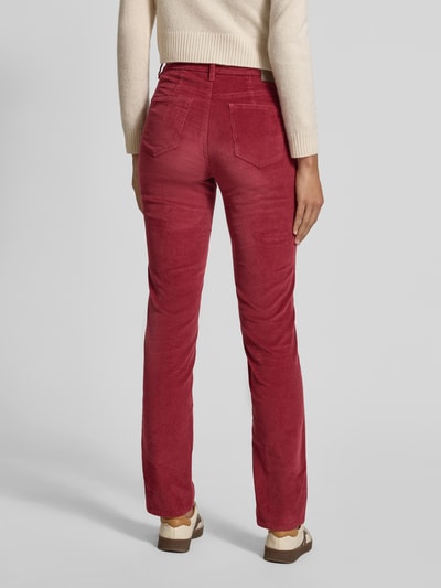 Brax Spodnie sztruksowe o kroju slim fit z mieszanki bawełny model ‘Mary’ Bordowy 5