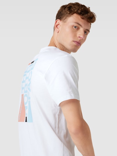 The North Face T-shirt z nadrukiem z logo model ‘FLAG’ Biały 3