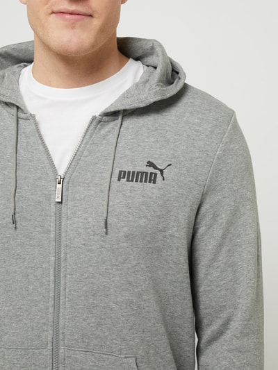 PUMA PERFORMANCE Bluza rozpinana o kroju regular fit z kapturem Średnioszary melanż 3