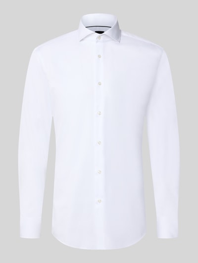 BOSS Slim Fit Businesshemd aus reiner Baumwolle Modell 'H-HANK-SP-B1-C1-263' Weiss 2