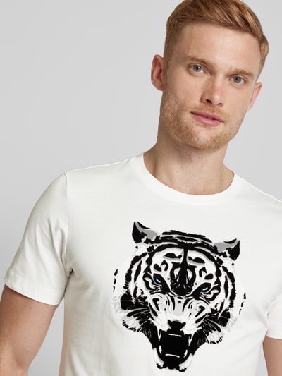 Antony Morato T-Shirt mit geripptem Rundhalsausschnitt Weiss 3