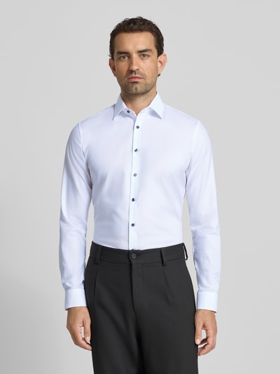 OLYMP No. Six Super slim fit zakelijk overhemd met kentkraag Wit - 4