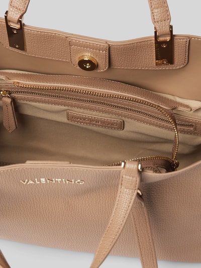 VALENTINO BAGS Handtas met labelprint, model 'STEREO' Beige - 4