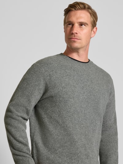 ANNARR Pullover van merinowol, model 'RAGI' Middengrijs - 3