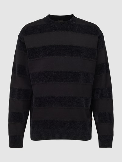 BOSS Orange Pullover mit Streifenmuster Modell 'Alpert' Black 2