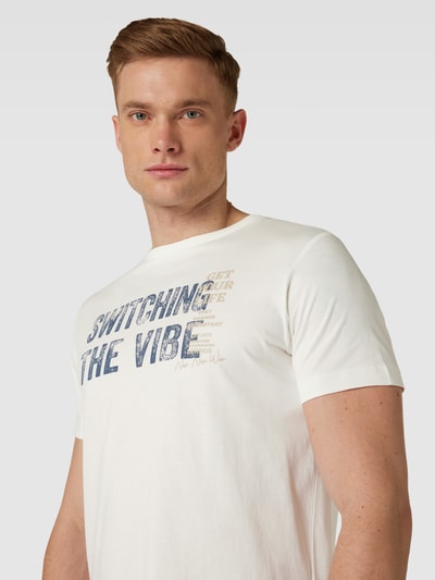 Lerros T-Shirt mit Statement-Print Offwhite 3