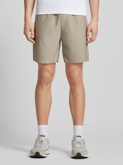 Only & Sons Regular fit sweatshorts met fijnrib, model 'DRUM LIFE' Zand - 4