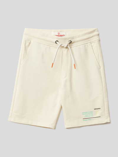 VINGINO Sweatshorts met label in reliëf Lichtgeel - 1