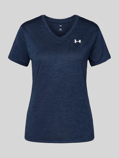 Under Armour T-Shirt mit geripptem V-Ausschnitt Dunkelblau Melange 2
